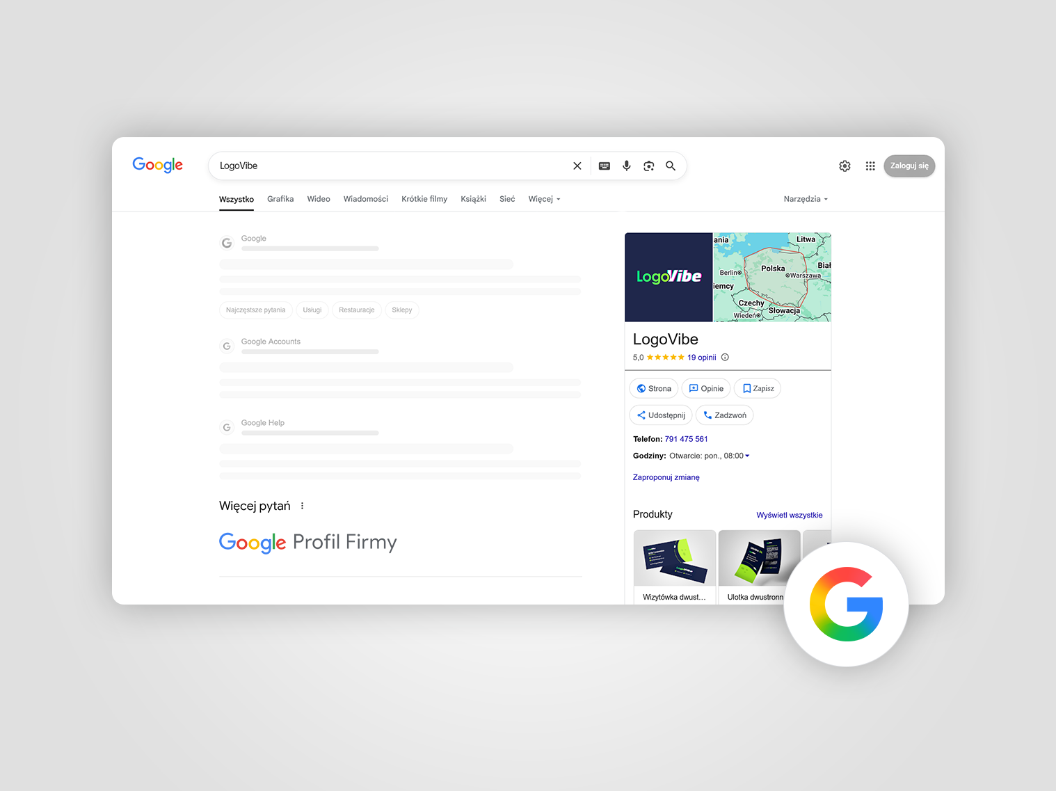 wizytówka dwustronna